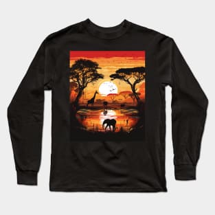 Safari Squad African Safari Animals Wildlife Animal Lovers Gift Long Sleeve T-Shirt